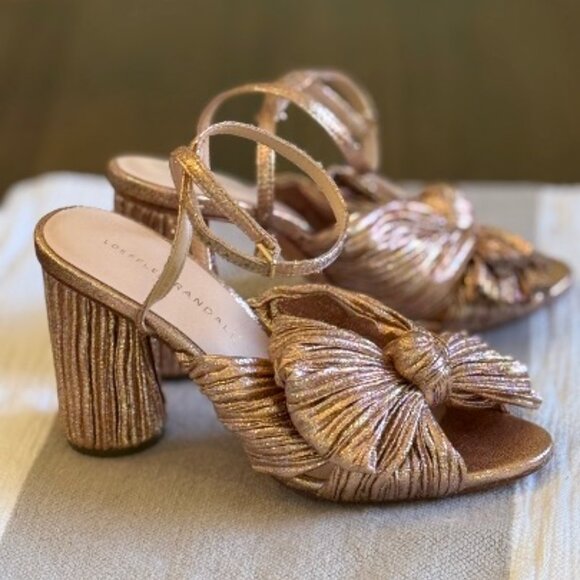 Loeffler Randall Camellia Champagne Heeled Sandals - Picture 2 of 3